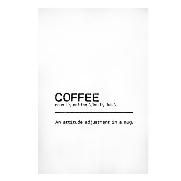 Quadro su tela - Definition Coffee Attitude
