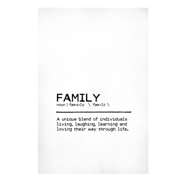 Quadro su tela - Definition Family Unique