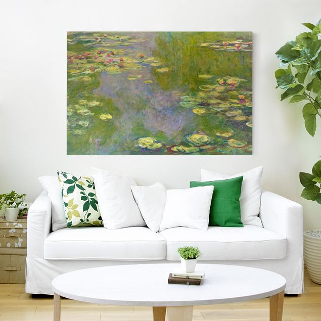 Riproduzioni su tela Claude Monet - Ninfee verdi