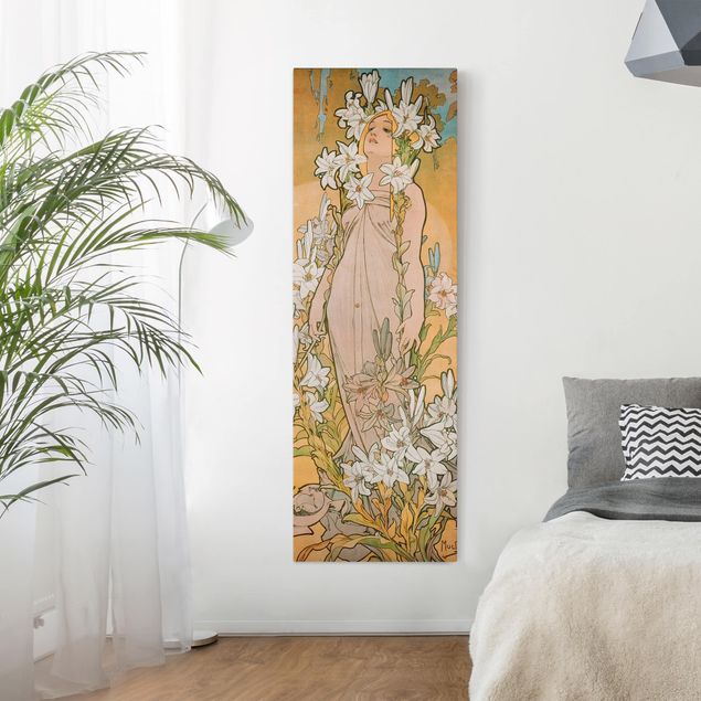 Riproduzioni su tela quadri famosi Alfons Mucha - Il giglio