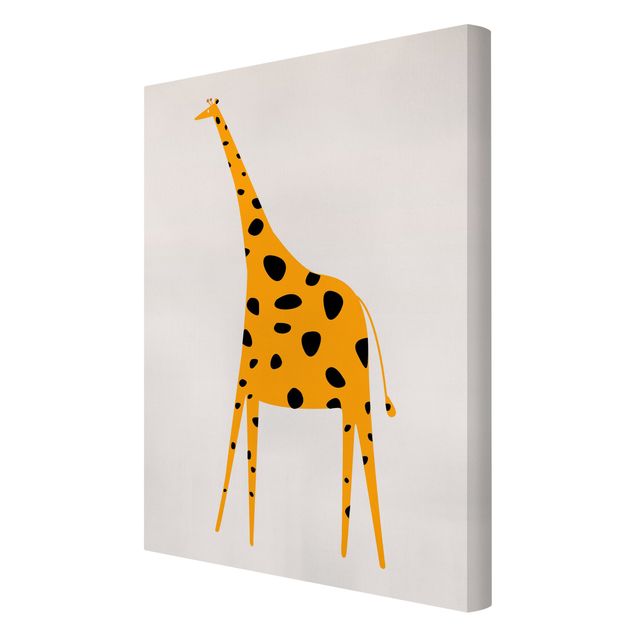 Stampa su tela - Giraffa gialla - Verticale 3:2