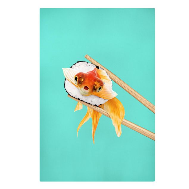 Quadri su tela Sushi con pesce rosso