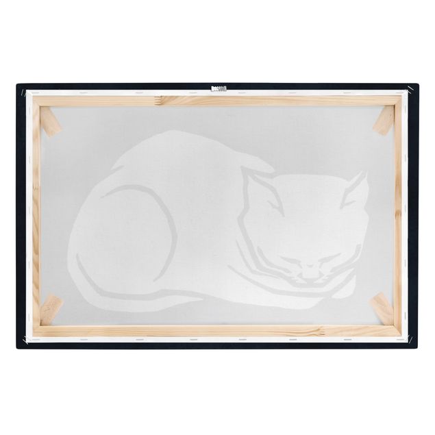 Stampe su tela Illustrazione di gatto addormentato