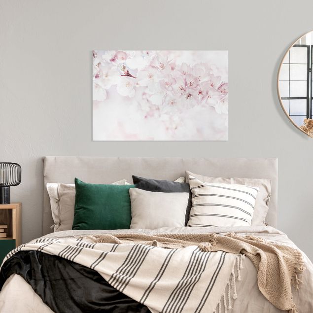Quadri moderni per soggiorno Tocco di fiori di ciliegio