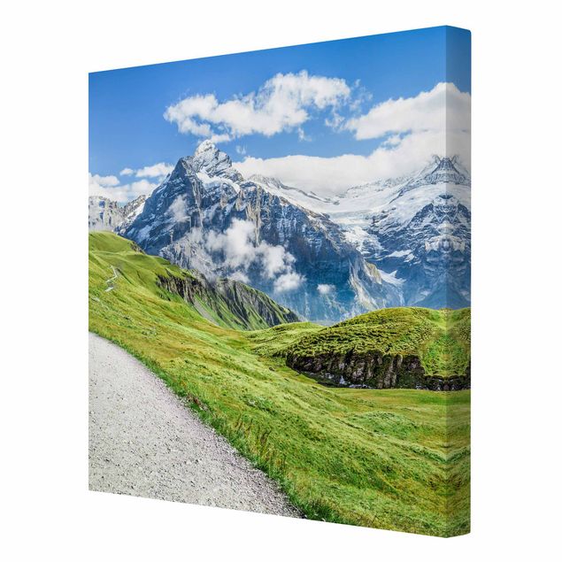Stampe su tela Panorama di Grindelwald