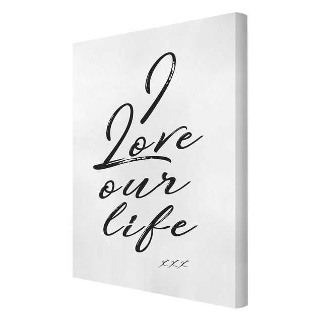 Stampa su tela - I Love Our Life - Verticale 3:2
