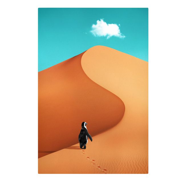 Riproduzioni su tela quadri famosi Deserto con pinguino