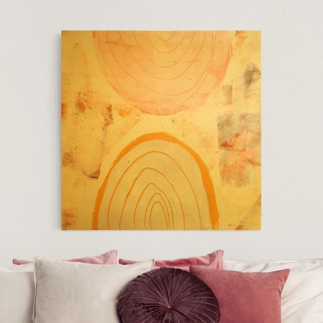 quadro astratto Archi di colore brillante in caramello II