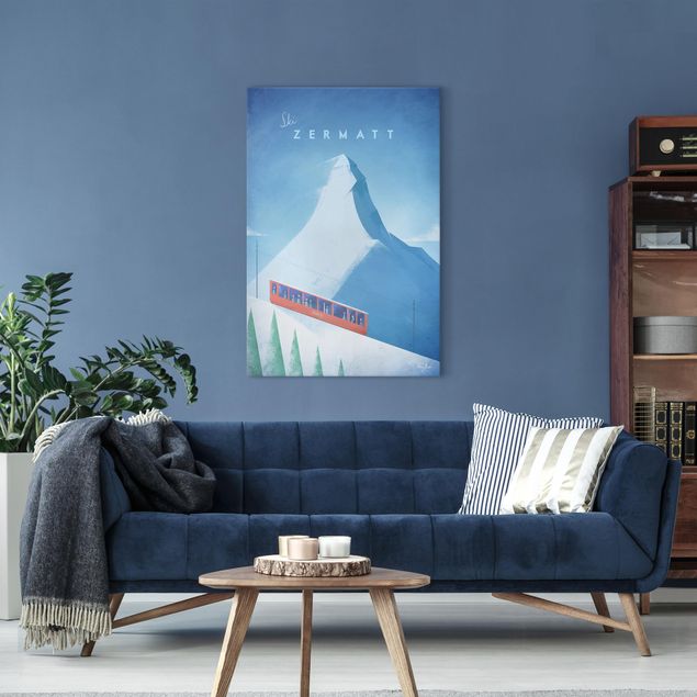 Riproduzione quadri su tela Poster di viaggio - Zermatt