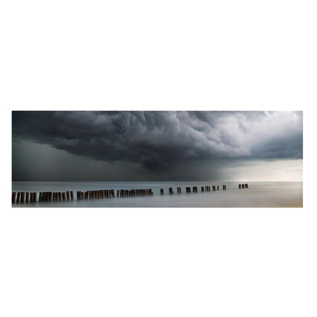 Stampa su tela - Nubi di tempesta sul Mar Baltico - Panoramico