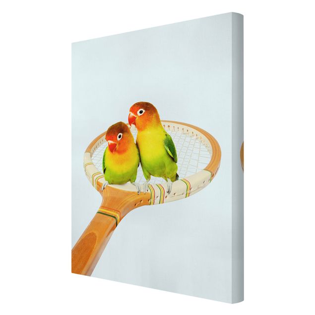 Stampa su tela Tennis con uccelli