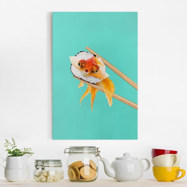 stampe animali Sushi con pesce rosso