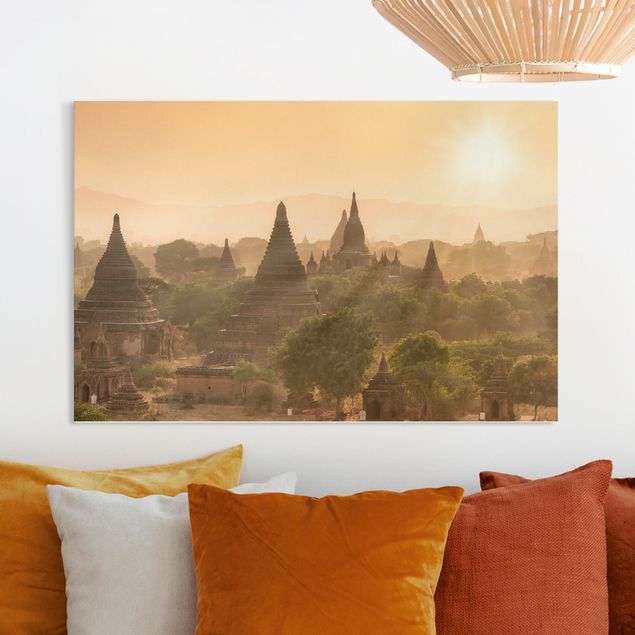 Quadri con tramonto Il sole che tramonta su Bagan