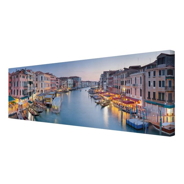 Stampa su tela - Evening On The Grand Canal In Venice - Panoramico