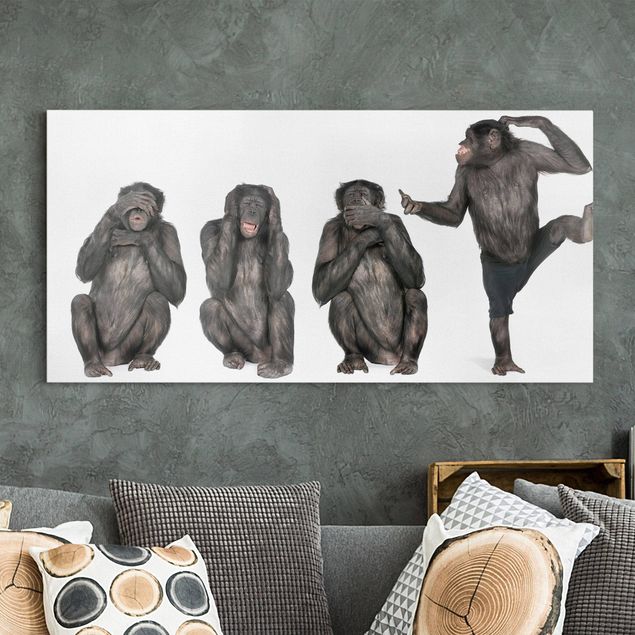 Quadri con scimmie La cricca delle scimmie