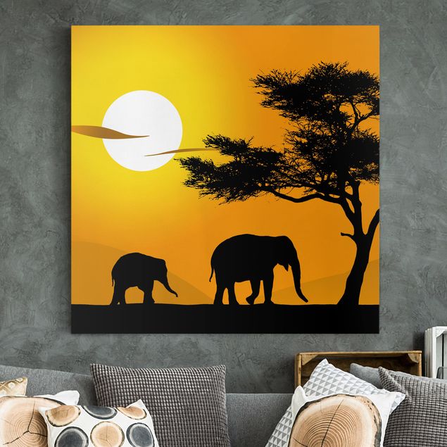 Quadri con elefanti Elefante africano a piedi