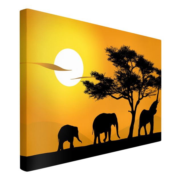 Tela africa Elefante africano a piedi