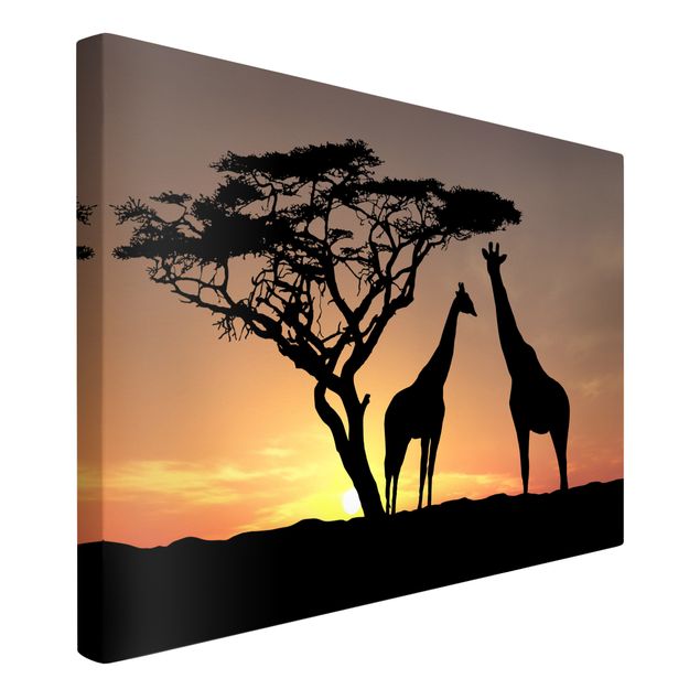 Quadri su tela paesaggio Tramonto africano