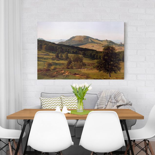 Quadri su tela paesaggio Albert Bierstadt - Collina e valle
