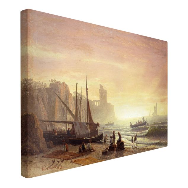 Riproduzione quadri su tela Albert Bierstadt - La flotta da pesca