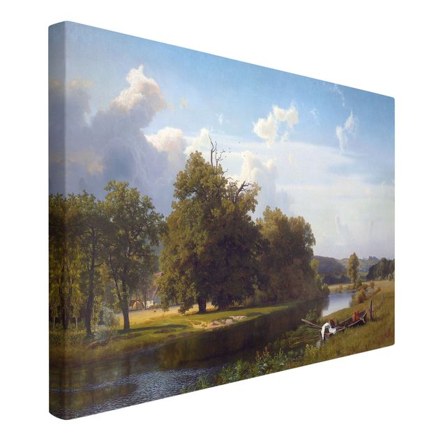 Albert Bierstadt quadri Albert Bierstadt - Paesaggio fluviale, Westfalia