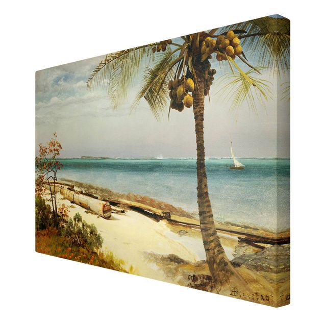 Stampe su tela Albert Bierstadt - Costa tropicale