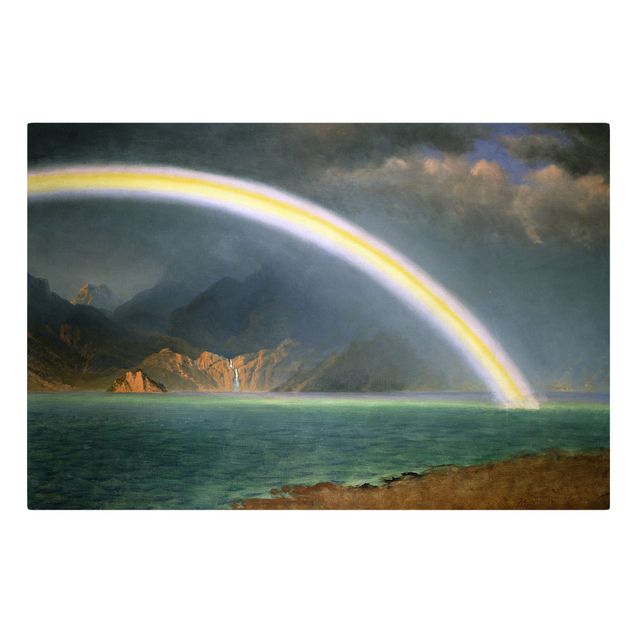 Stampe su tela Albert Bierstadt - Arcobaleno sul lago Jenny, Wyoming