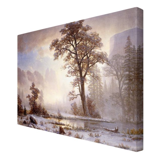 Stampe su tela Albert Bierstadt - Valle dello Yosemite, caduta di neve