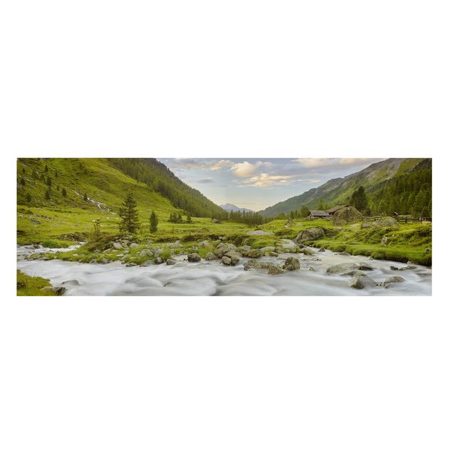 Stampa su tela - Alpine Meadow Tirol - Panoramico