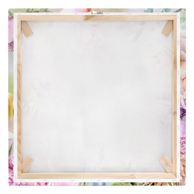 Stampa su tela - Watercolor Blossoms Mix Pastel - Quadrato 1:1