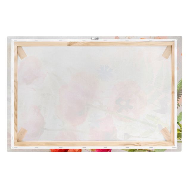 Stampa su tela - Watercolour poppy flowers - Orizzontale 3:2