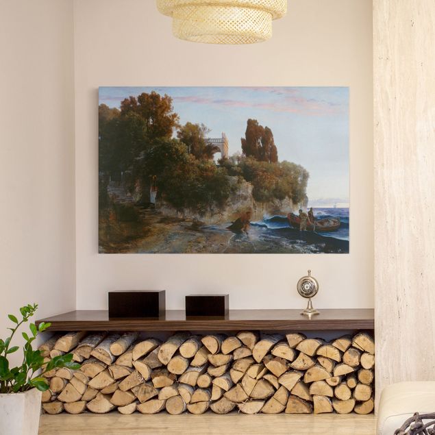 Quadri moderni per soggiorno Arnold Böcklin - Castello sul mare
