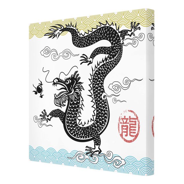 Stampa su tela - Asian Dragon - Quadrato 1:1