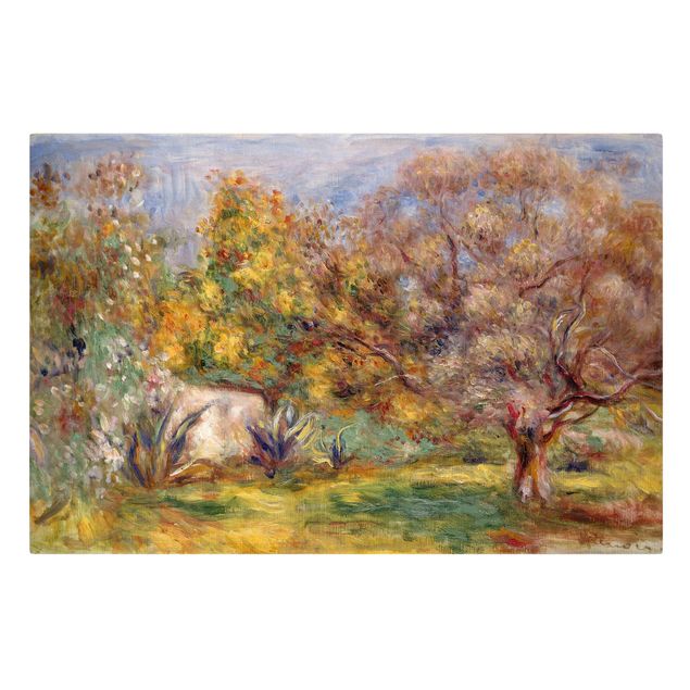 Stampa su tela Auguste Renoir - Giardino degli ulivi