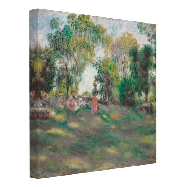 Stampa su tela Auguste Renoir - Paesaggio con figure