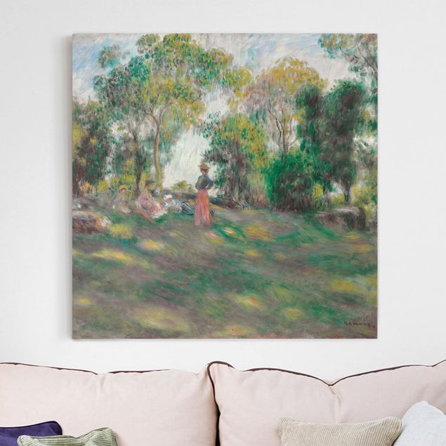Stampe su tela paesaggio Auguste Renoir - Paesaggio con figure