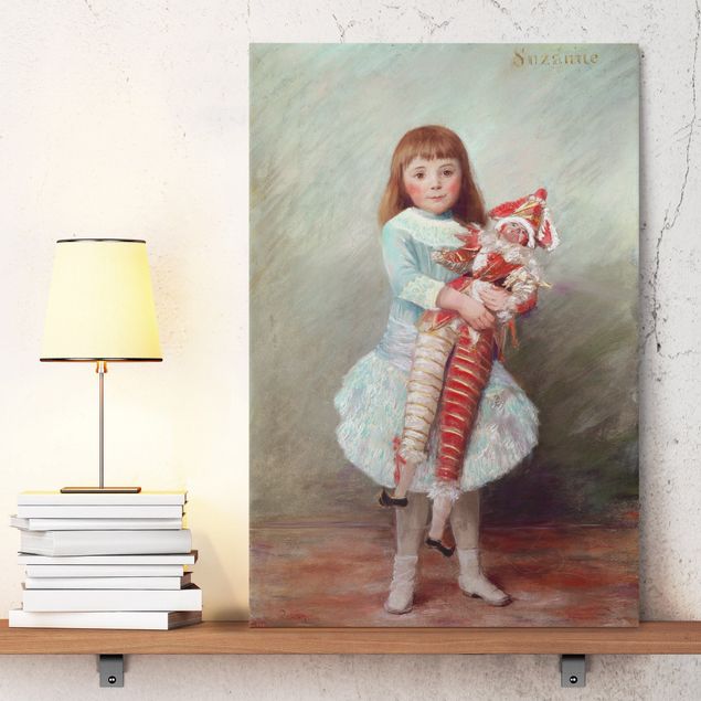 Riproduzioni su tela quadri famosi Auguste Renoir - Suzanne con marionetta Arlecchino