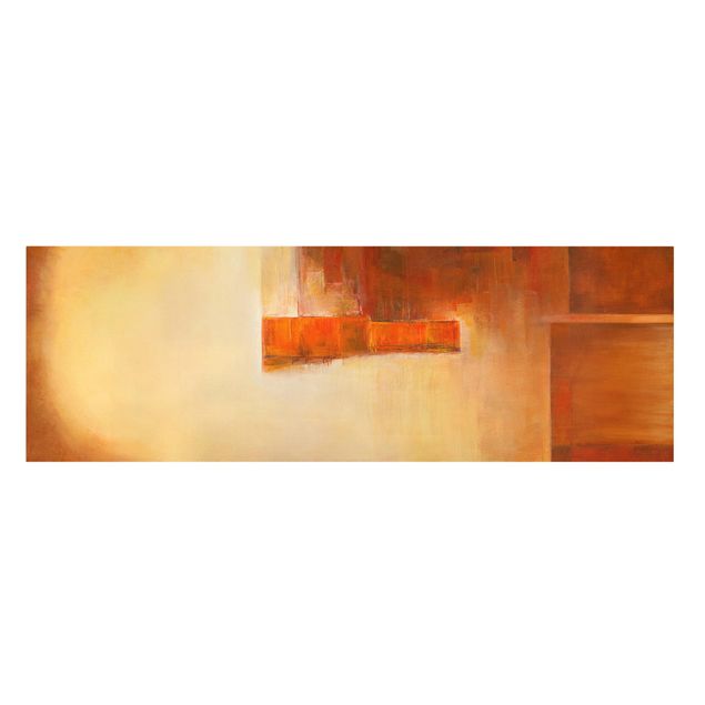 Abstrakte Malerei Equilibrio Arancione Marrone