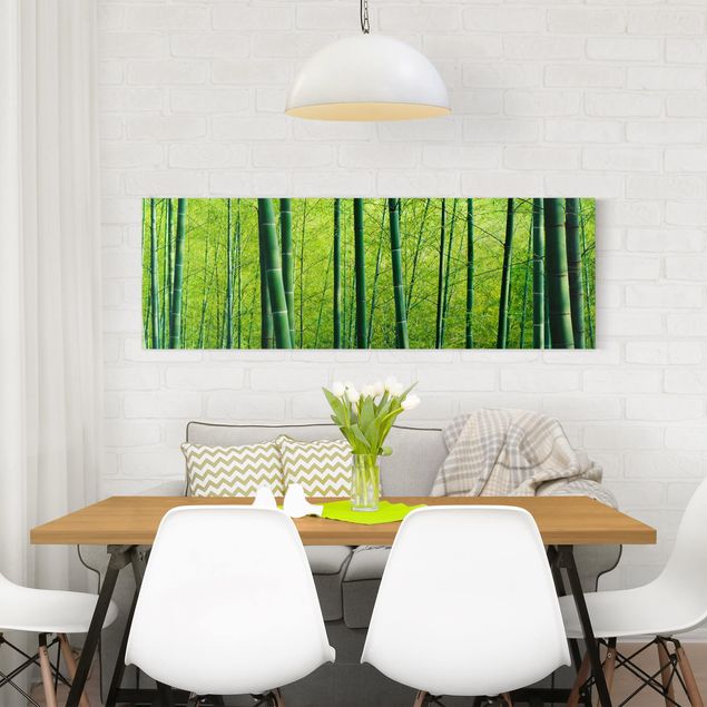 Quadri su tela paesaggio Foresta di bambù n.2