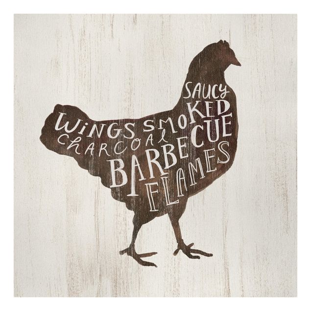 Stampa su tela - Farm BBQ - Chicken - Quadrato 1:1