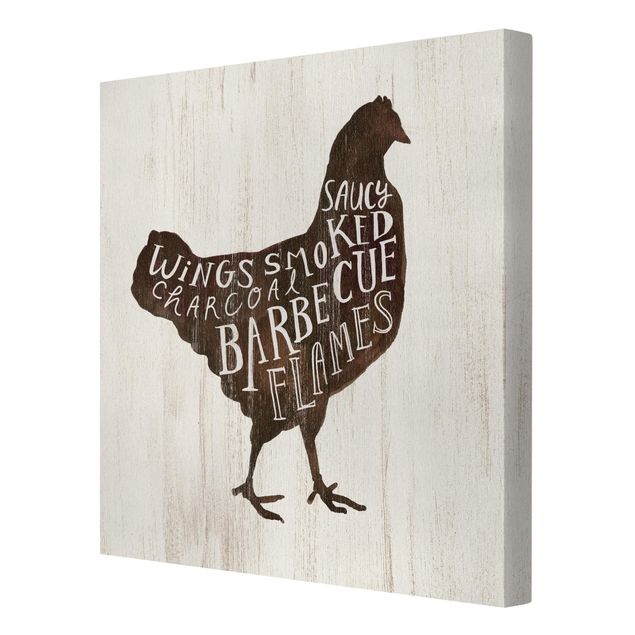 Stampa su tela - Farm BBQ - Chicken - Quadrato 1:1