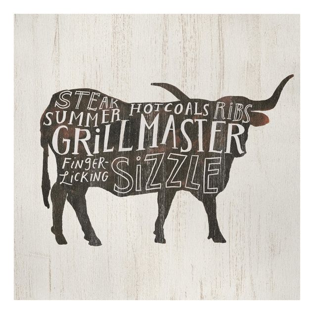 Stampa su tela - Farm BBQ - Beef - Quadrato 1:1