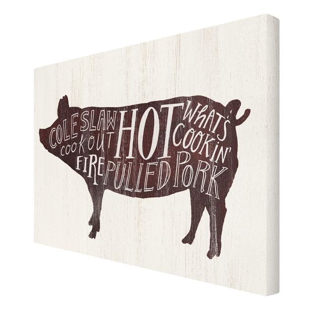 Stampa su tela - Farm BBQ - Pig - Orizzontale 3:2
