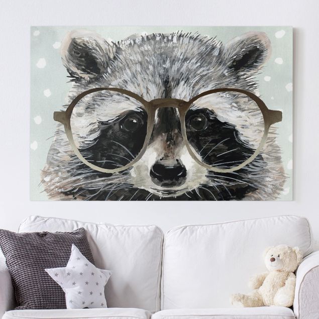 quadri con animali Animali con occhiali - Procione