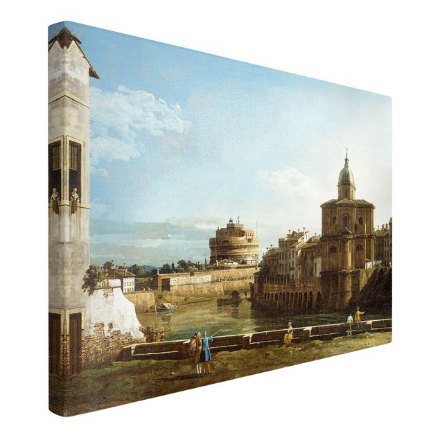 Bernardo Bellotto Bernardo Bellotto - Veduta di Roma sulle rive del Tevere