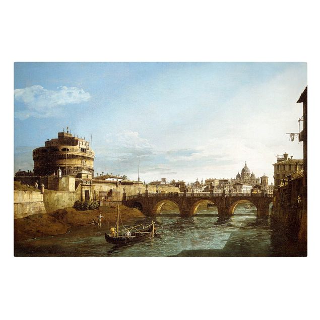 Stampe su tela Bernardo Bellotto - Veduta di Roma in direzione ovest