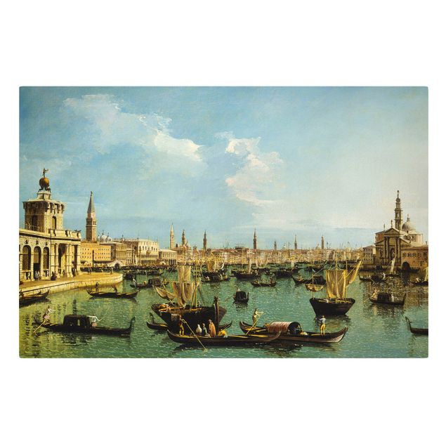 Stampa su tela Bernardo Bellotto - Bacino di San Marco, Venedig