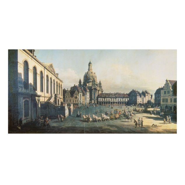 Bernardo Bellotto quadri Bernardo Bellotto - La nuova piazza del mercato di Dresda dal Jüdenhof