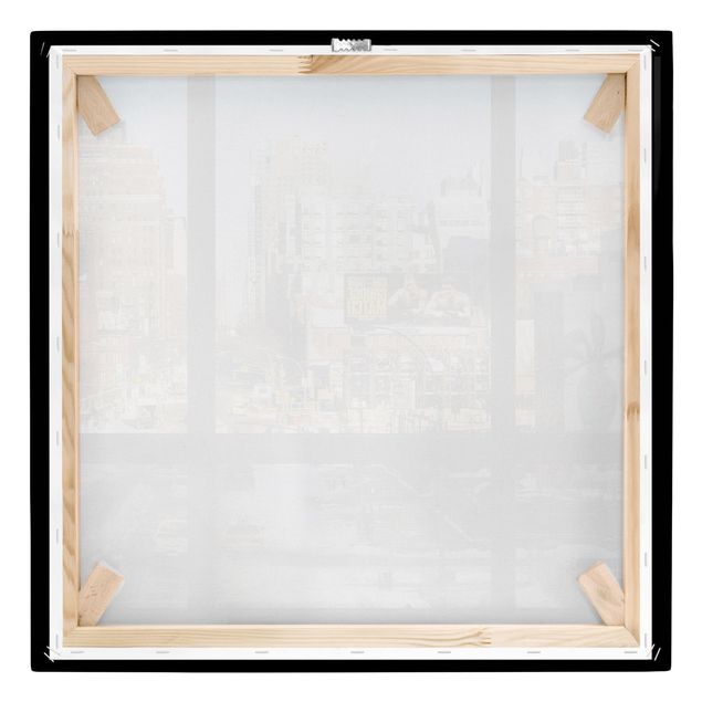 Stampa su tela - View From Windows On Street In New York - Quadrato 1:1