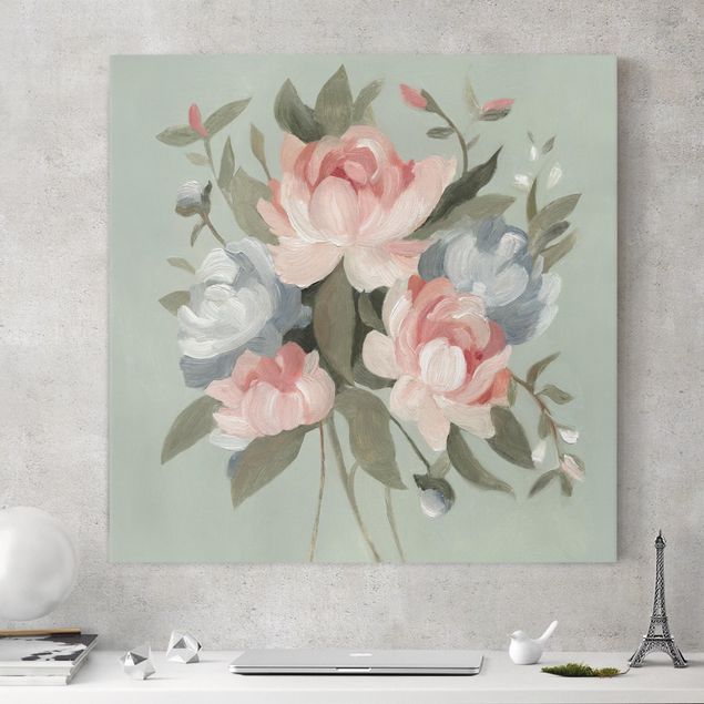 Riproduzione quadri su tela Bouquet in pastello I